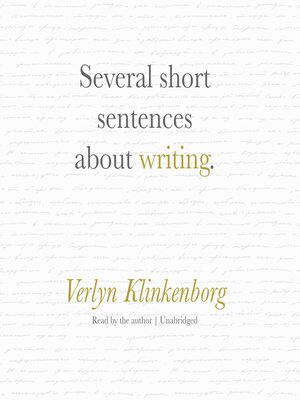 cover image of Several Short Sentences about Writing